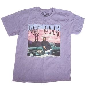 Ice Cube NWA 80s 90s Retro Purple Graphic Tee Licensed Hip Hop Rap Shirt L Large